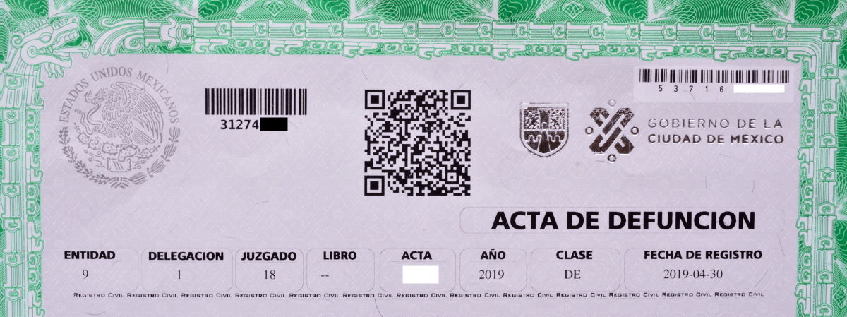 Obtención De Copias Certificadas De Actas De Defunción Registradas En ...